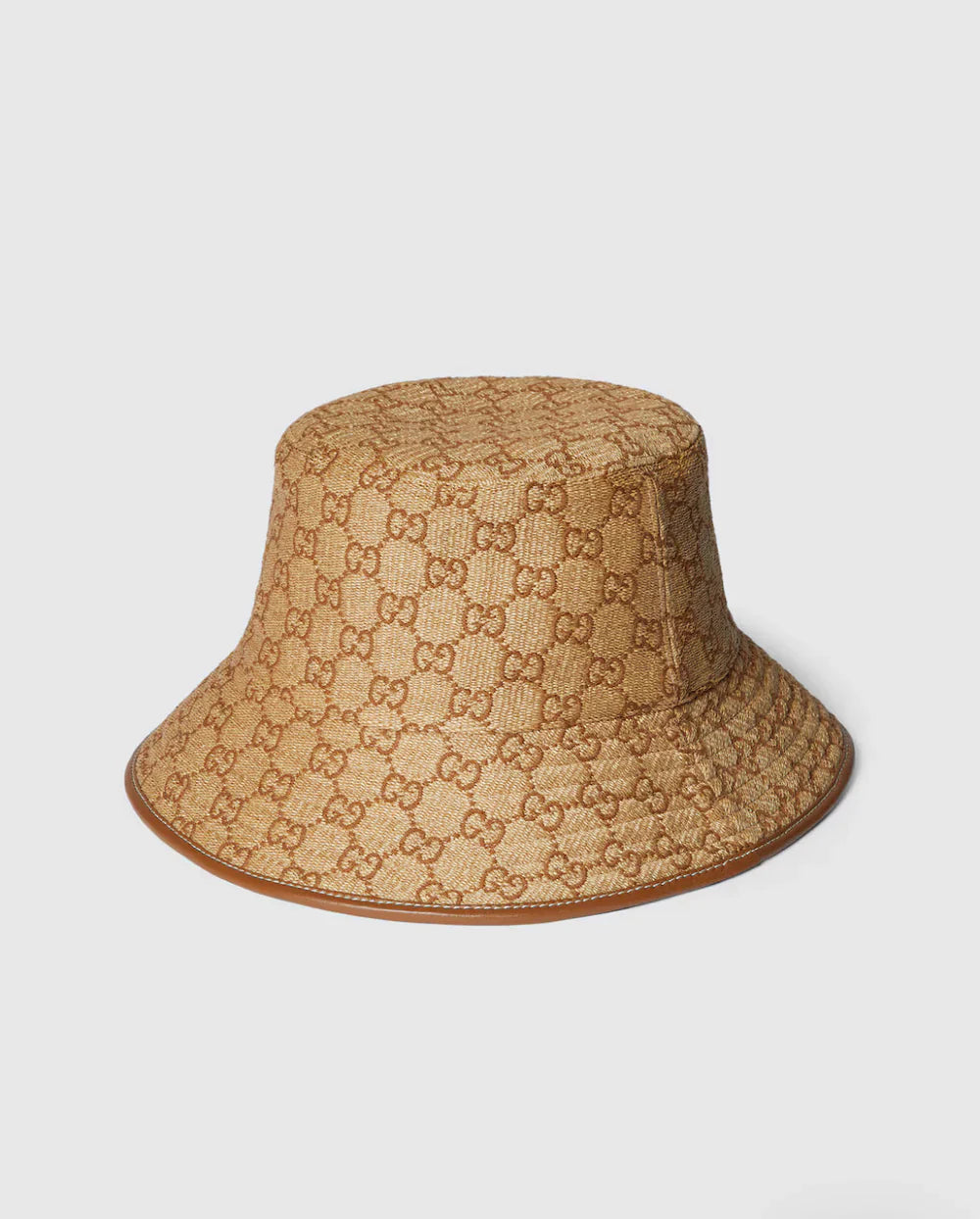 Chapeau seau en paille GG